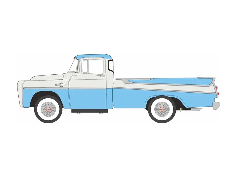 1:87 Oxford  - 1957 Dodge D100 Sweptside Pick Up Ice Blue/Glacier White