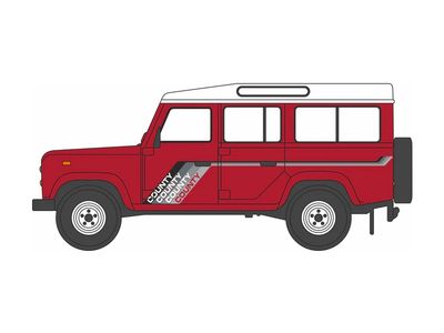 1:76 Oxford  - Land Rover Defender LWB St. Wagon Masai Red