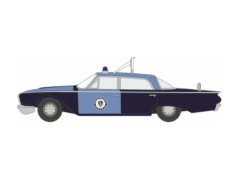 1:87 Oxford  - 1960 Ford Fairlane Sedan Massachusetts State Police Radar Car