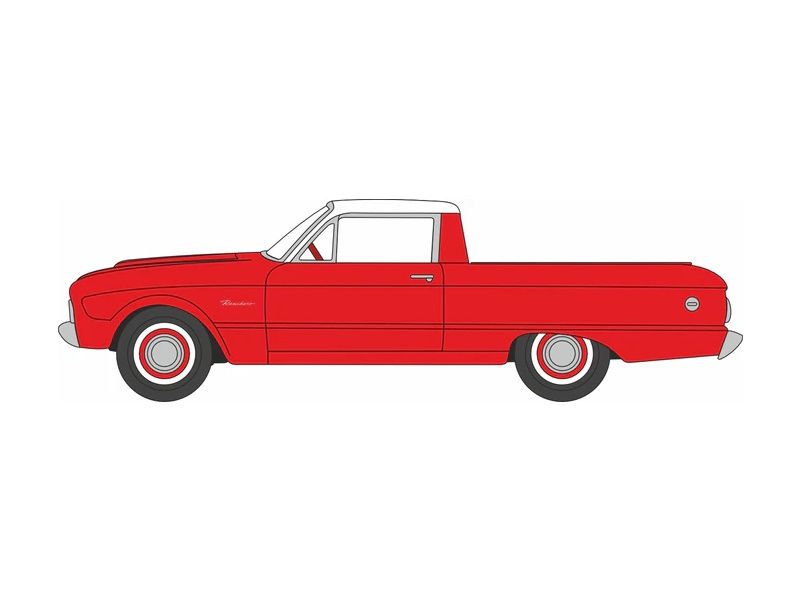 1:87 Oxford  - 1960 Ford Falcon Ranchero Monte Carlo Red/Corinthian White