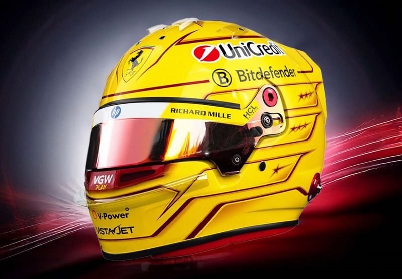 1:2 BBR by Bell - MINI HELMET Season 2025 - Lewis Hamilton 1:2 BBR by Bell - MINI HELMET Season 2025 - Lewis Hamilton
