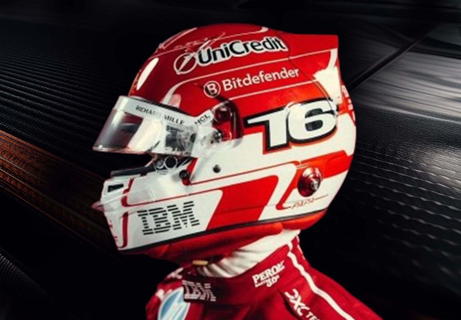 1:2 BBR by Bell - MINI HELMET Season 2025 - Charles Leclerc