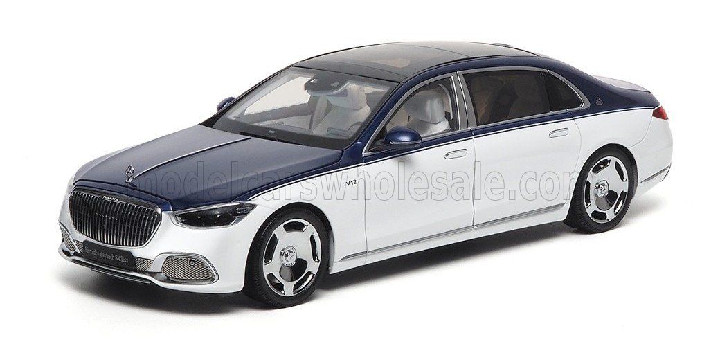 1:18 Almost Real - Mercedes-Maybach S-Class - 2021 White / Blue