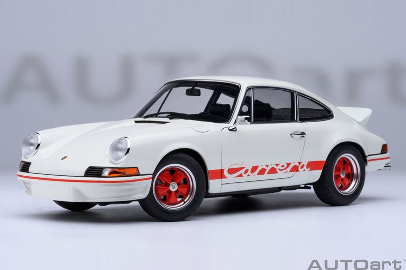 1:18 Autoart - Porsche 911 Carrera 2.7 RS (Grand Prix White with Red stripes)