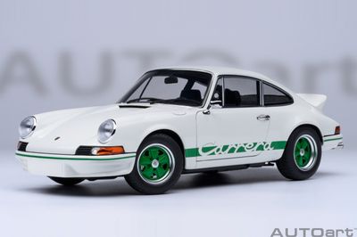 1:18 Autoart - Porsche 911 Carrera 2.7 RS (Grand Prix White with Green stripes)