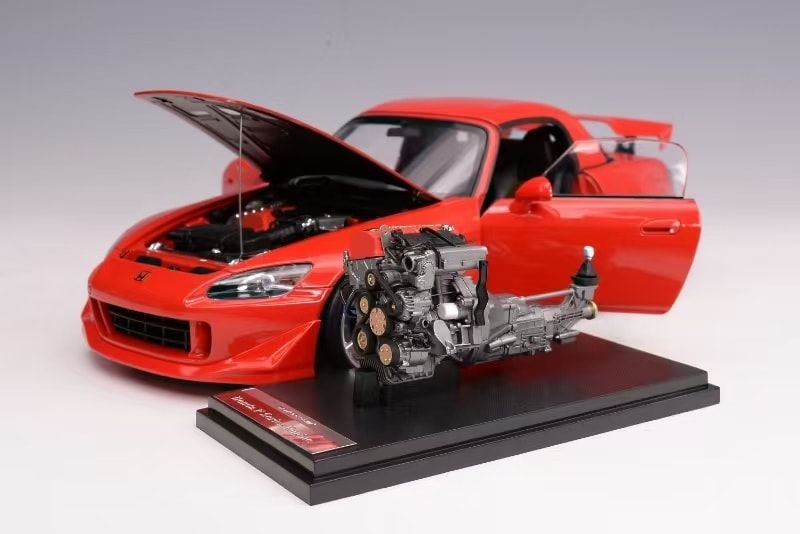1:18 Motorhelix - 2007 Honda S2000 Type S Hard Top Red *Withe Extra Engine & Accessories*
