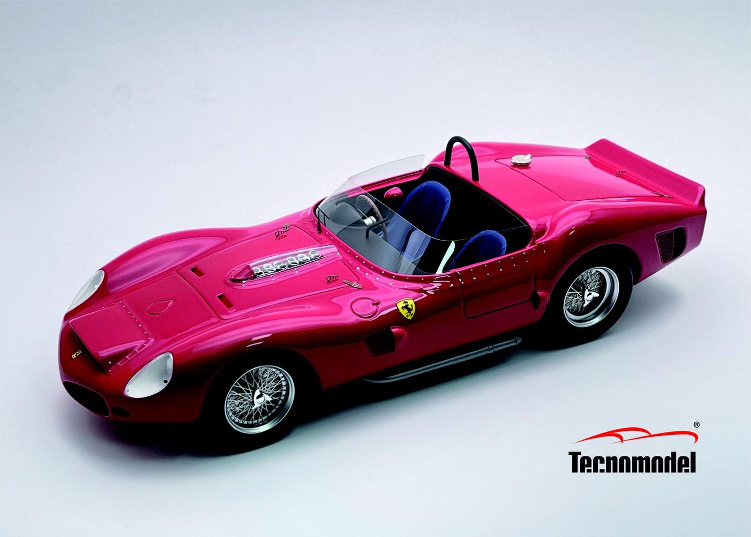 1:18 Tecnomodel - Ferrari 330 TRI NO Rool-Bar lower windshield Press Version Ferrari Red