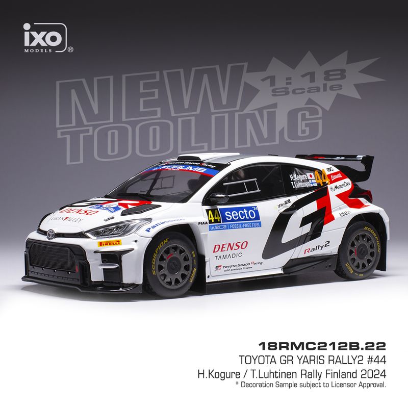 1:18 Ixo - Toyota GR Yaris Rally2 Rally WM Rally Finland 2024 #44 H.Kogure T.Luhtinen 1:18 Ixo - Toyota GR Yaris Rally2 Rally WM Rally Finland 2024 #44 H.Kogure T.Luhtinen