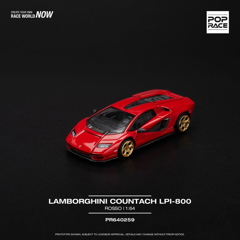 1:64 Pop Race Limited - Lamborghini Countach LPI-800, Rosso Red 1:64 Pop Race Limited - Lamborghini Countach LPI-800, Rosso Red