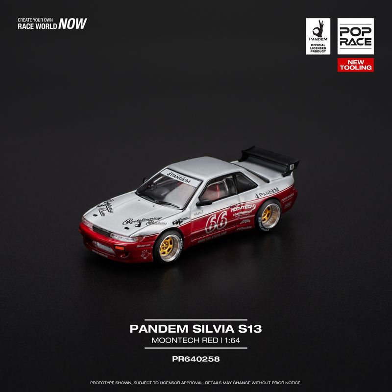 1:64 Pop Race Limited - Pandem Silvia S13, Moontech red 1:64 Pop Race Limited - Pandem Silvia S13, Moontech red