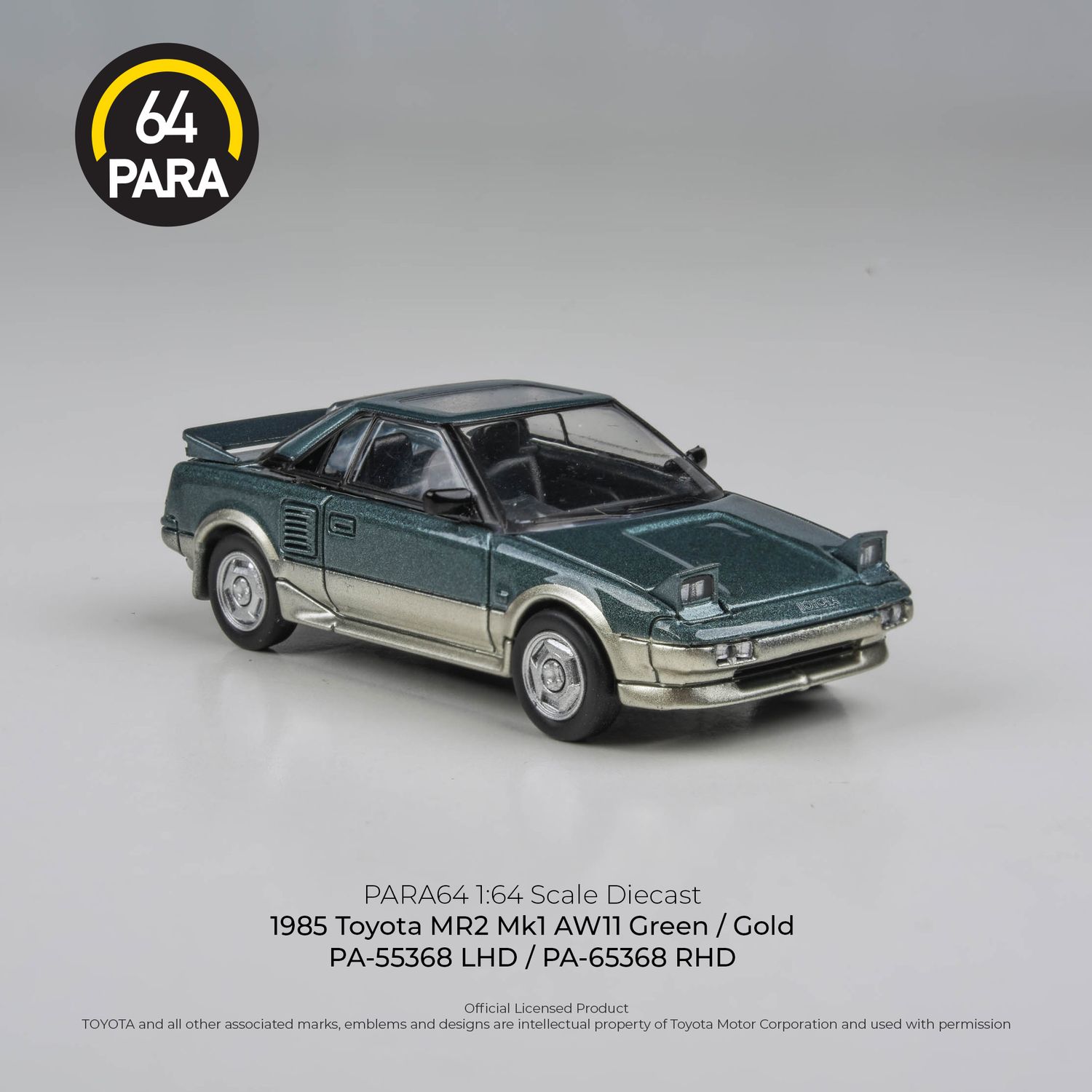 1:64 Para64 - 1985 Toyota MR2 MK1 *Left Hand Drive*, green/gold