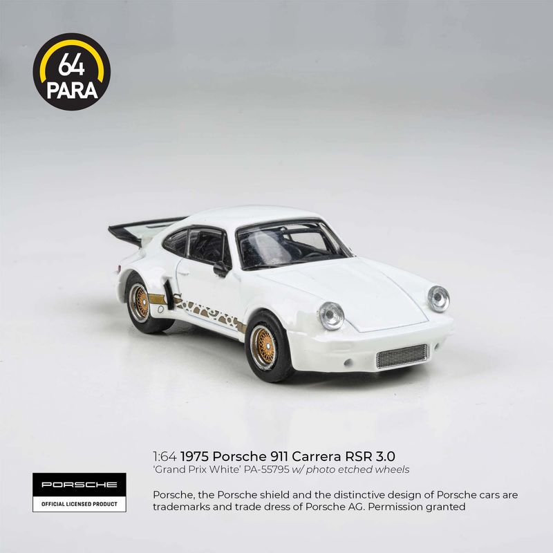 1:64 Para64 - Porsche 911 Carerra RSR 3.0, Grand Prix White LHD 1:64 Para64 - Porsche 911 Carerra RSR 3.0, Grand Prix White LHD