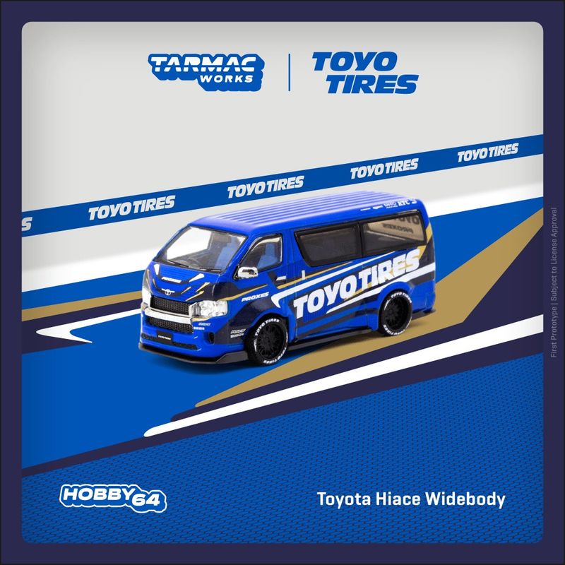 1:64 Tarmac - Toyota Hiace Widebody *Toyo Tires* 1:64 Tarmac - Toyota Hiace Widebody *Toyo Tires*