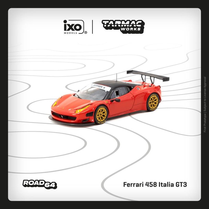 1:64 Tarmac - Ferrari 458 Italia GT3, red 1:64 Tarmac - Ferrari 458 Italia GT3, red