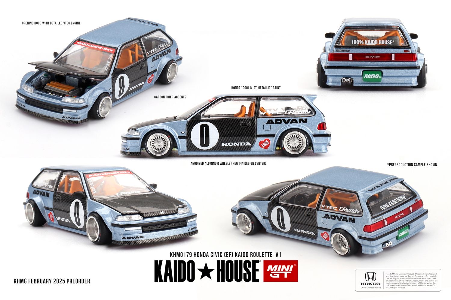 1:64 Mini GT - 1987 Honda Civic (EF) Roulette v1