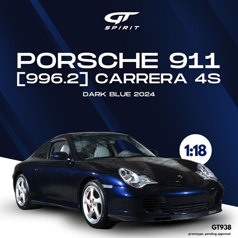 1:18 GT Spirit - 2002 Porsche 911 (996.2) Carrera 4S Dark Blue 1:18 GT Spirit - 2002 Porsche 911 (996.2) Carrera 4S Dark Blue