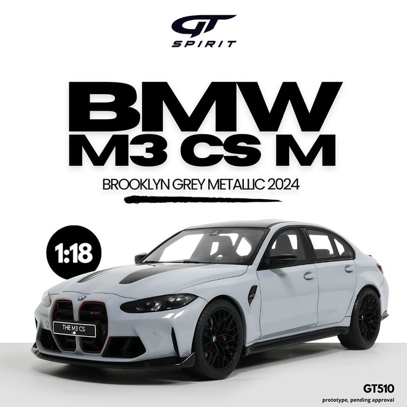 1:18 GT Spirit - 2024 BMW M3 CS M Brooklyn Grey Metallic 1:18 GT Spirit - 2024 BMW M3 CS M Brooklyn Grey Metallic