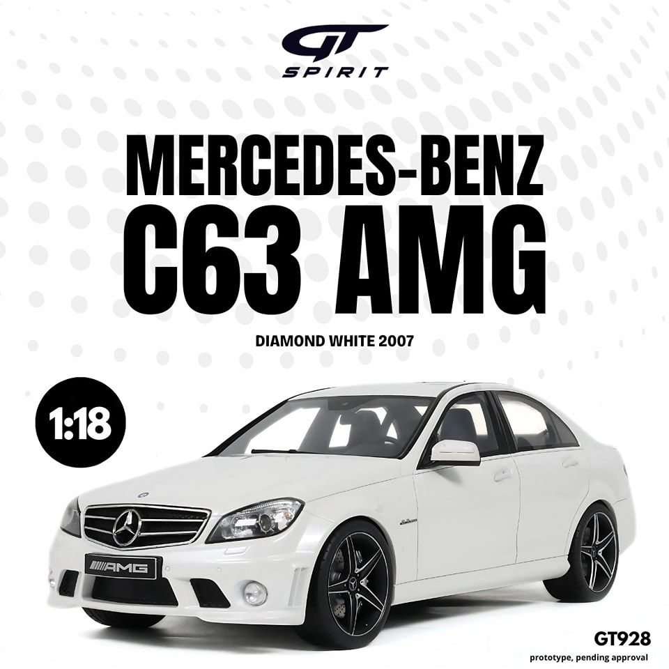 1:18 GT Spirit - 2007 Mercedes C63 AMG Diamond White