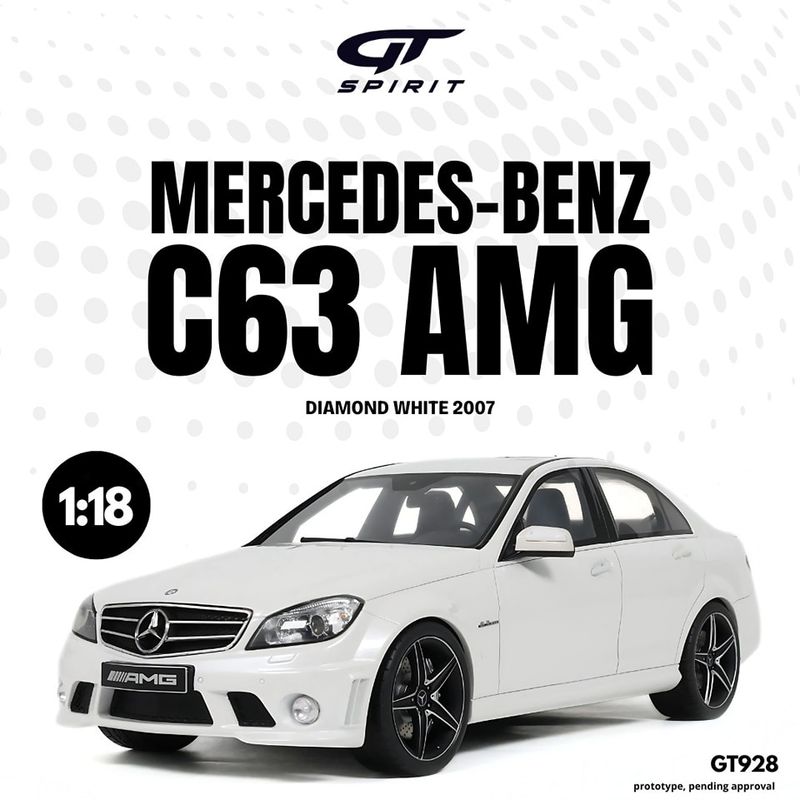 1:18 GT Spirit - 2007 Mercedes C63 AMG Diamond White 1:18 GT Spirit - 2007 Mercedes C63 AMG Diamond White