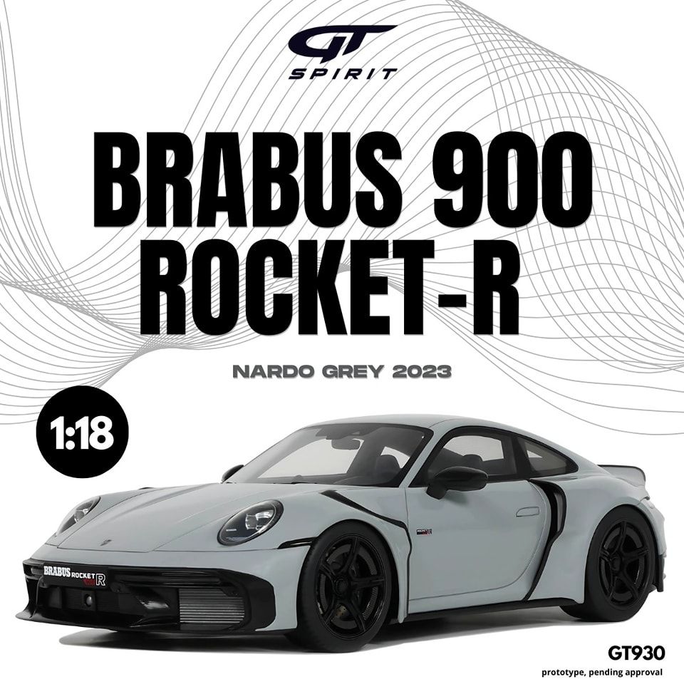 1:18 GT Spirit - 2023 Porsche Brabus 900 Rocket-R Nardo Grey