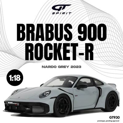 1:18 GT Spirit - 2023 Porsche Brabus 900 Rocket-R Nardo Grey 1:18 GT Spirit - 2023 Porsche Brabus 900 Rocket-R Nardo Grey