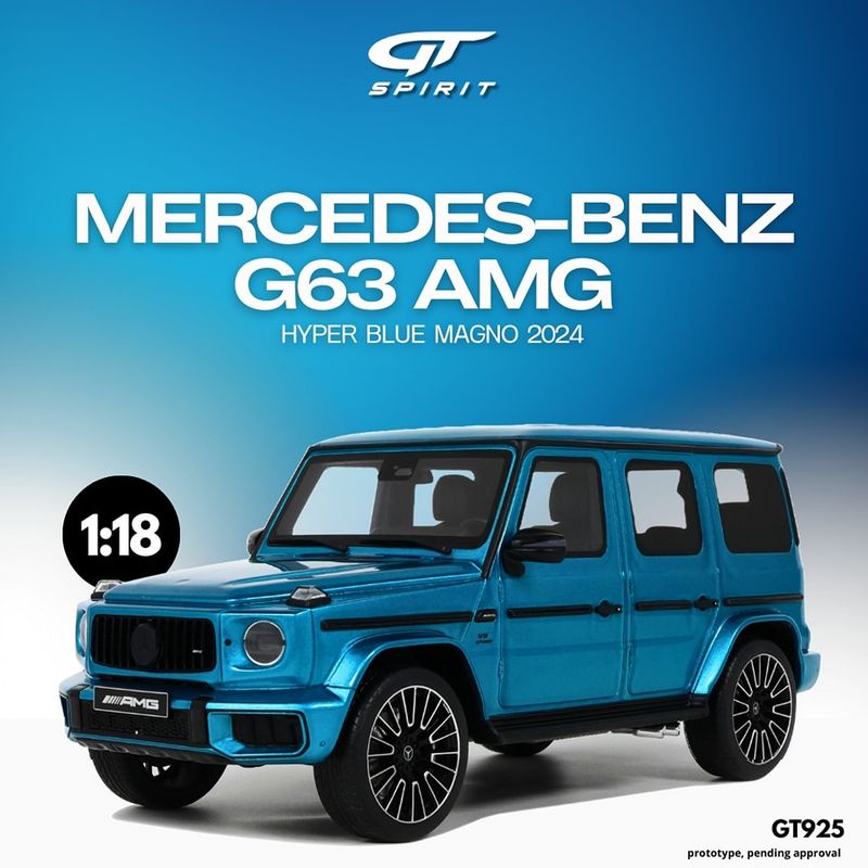 1:18 GT Spirit - 2024 Mercedes G63 AMG Hyper Blue Magno 1:18 GT Spirit - 2024 Mercedes G63 AMG Hyper Blue Magno