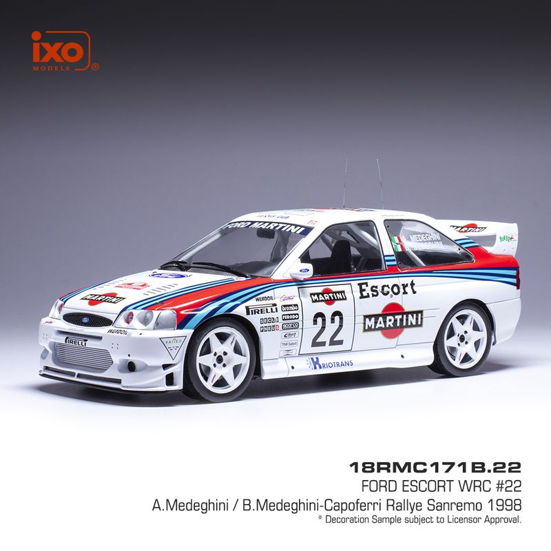 1:18 Ixo - 1998 Ford Escort WRC #22 Rallye Sanremo A.Medeghini B.Medeghini-Capoferri 1:18 Ixo - 1998 Ford Escort WRC #22 Rallye Sanremo A.Medeghini B.Medeghini-Capoferri