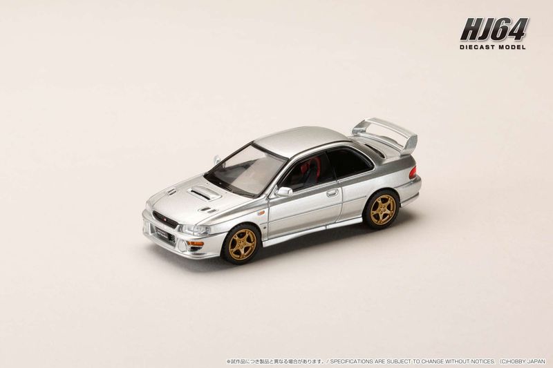 1:64 Hobby Japan - SUBARU Impreza PURE SPORTS COUPE WRX type R STi Version WR Type Front Bumper, arctic silver metallic 1:64 Hobby Japan - SUBARU Impreza PURE SPORTS COUPE WRX type R STi Version WR Type Front Bumper, arctic silver metallic