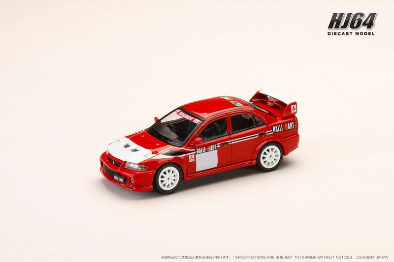 1:64 Hobby Japan - 2000 Mitsubishi Lancer GSR Evolution 6 (CP9A) Ralliart , white/red 1:64 Hobby Japan - 2000 Mitsubishi Lancer GSR Evolution 6 (CP9A) Ralliart , white/red