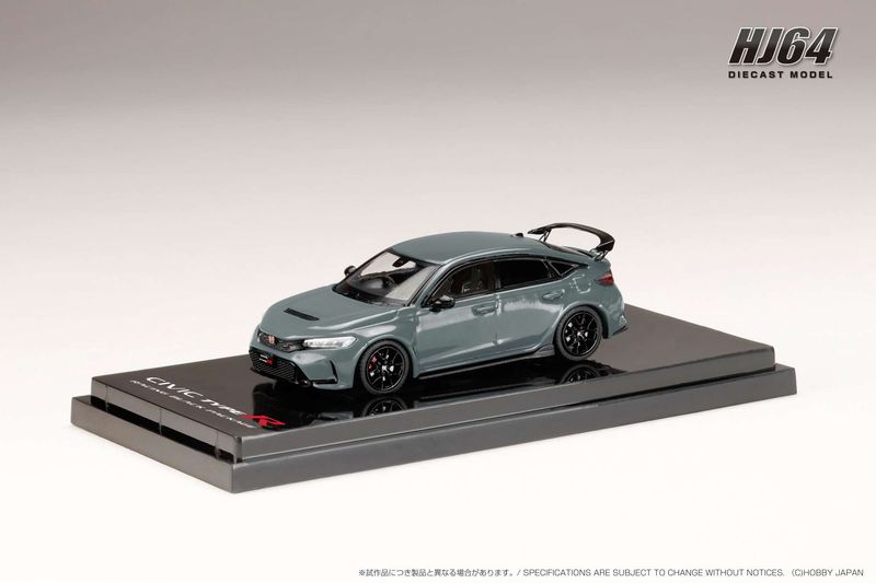 1:64 Hobby Japan - Honda Civic Type R (FL5), Racing Black Package 2025, sonic gray pearl 1:64 Hobby Japan - Honda Civic Type R (FL5), Racing Black Package 2025, sonic gray pearl