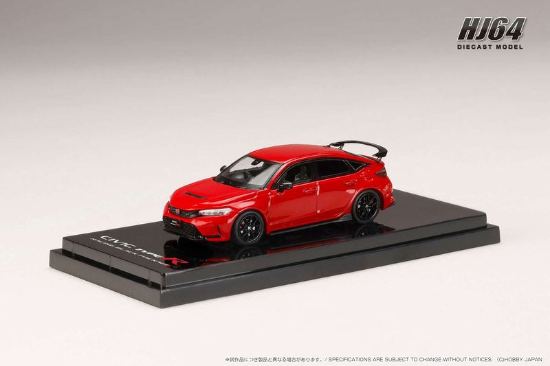 1:64 Hobby Japan - Honda Civic Type R (FL5), Racing Black Package 2025, flame red 1:64 Hobby Japan - Honda Civic Type R (FL5), Racing Black Package 2025, flame red