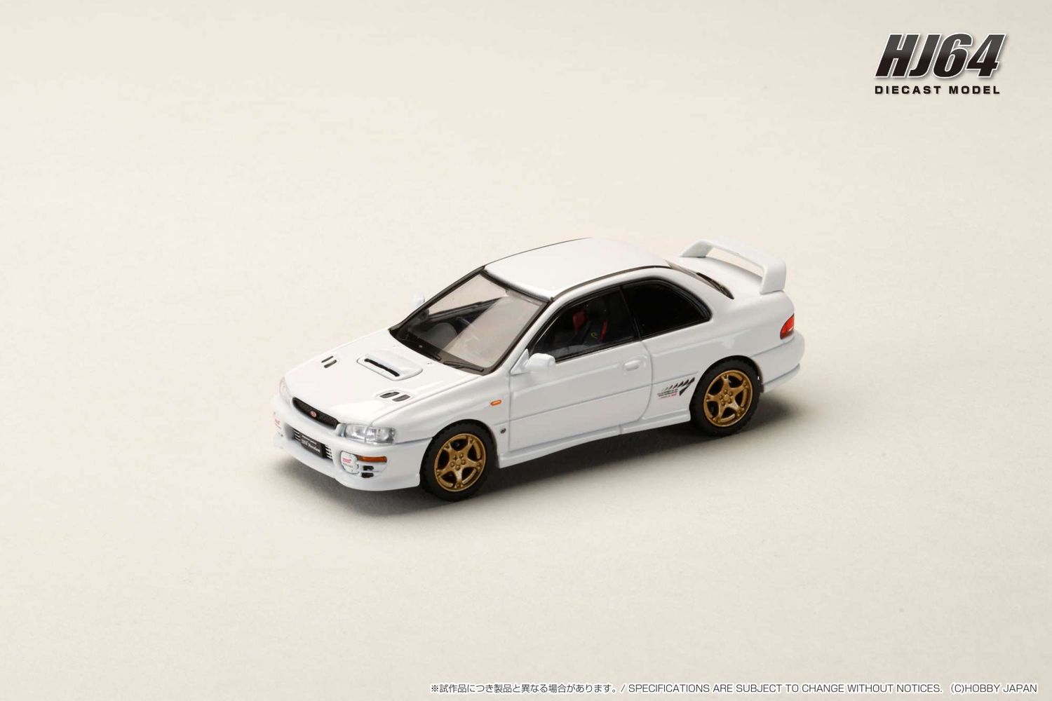 1:64 Hobby Japan - SUBARU Impreza PURE SPORTS COUPE WRX type R STi Version, fether white