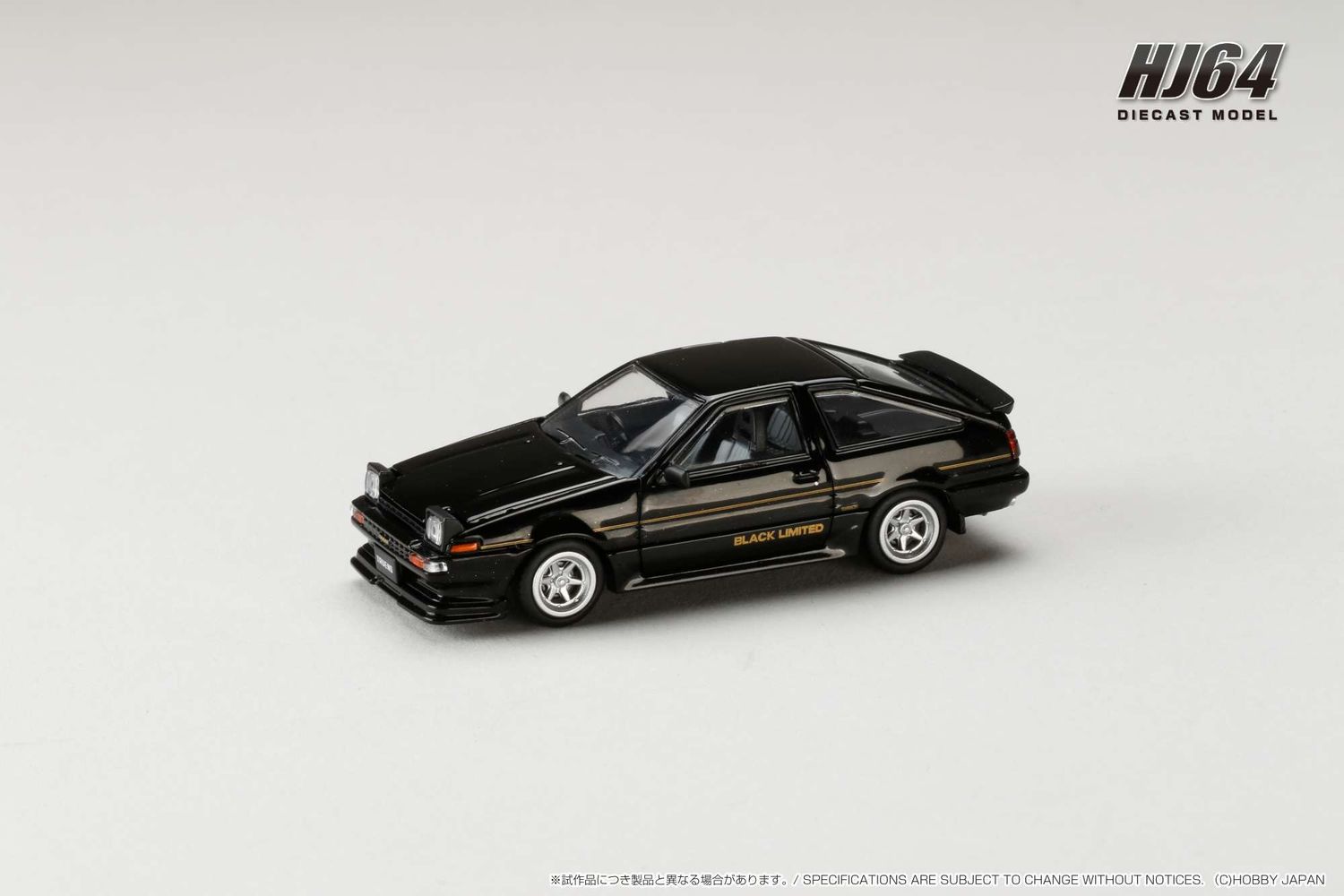 1:64 Hobby Japan - Toyota Sprinter Trueno GT APEX (AE86) Black Limited JDM Style, black
