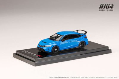 1:64 Hobby Japan - Honda Civic Type R (FL5), Racing Black Package 2025, racing blue pearl