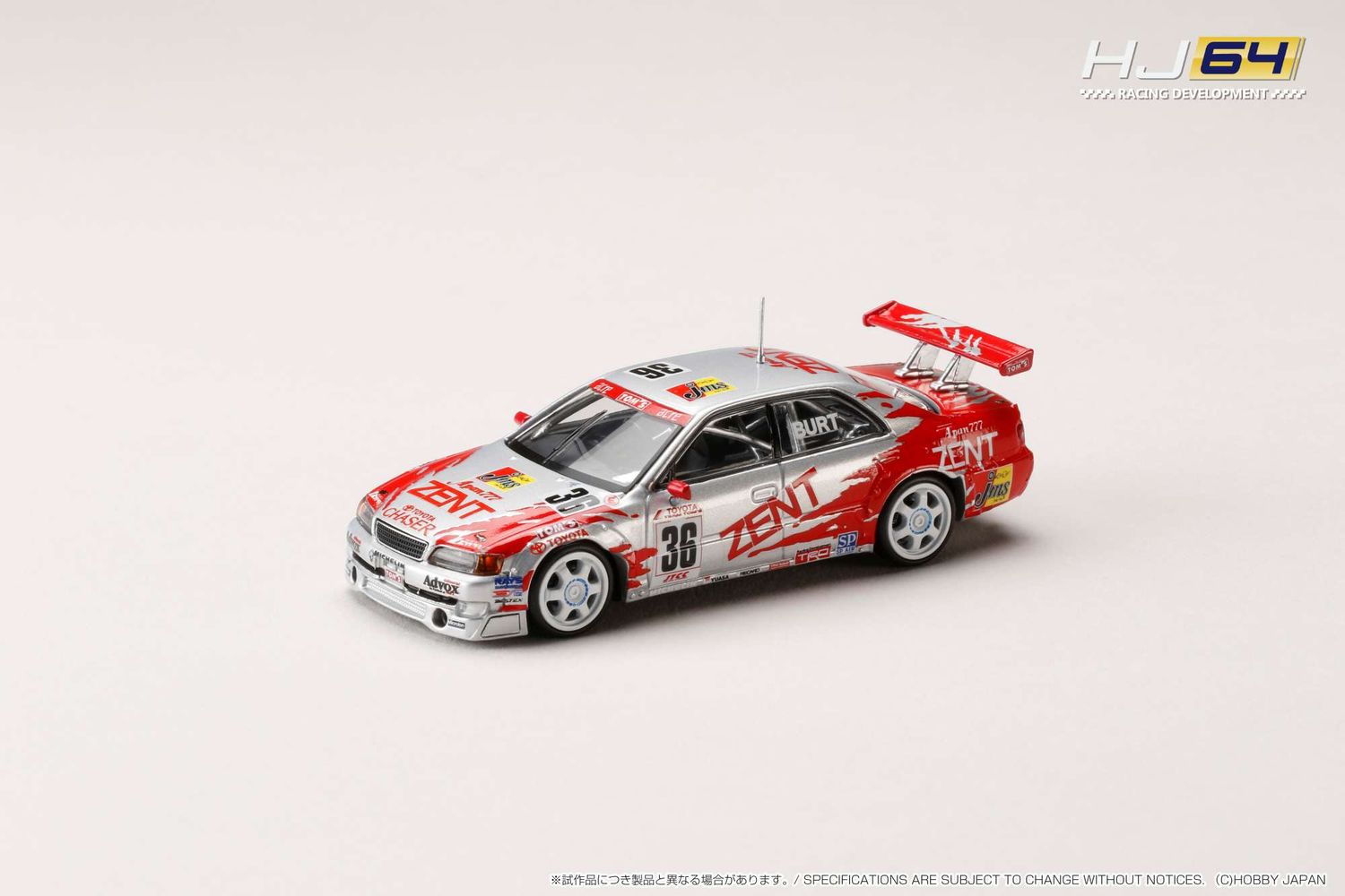 1:64 Hobby Japan - 1998 *ESSO TOM'S* Chaser #36, JTCC, silver/red