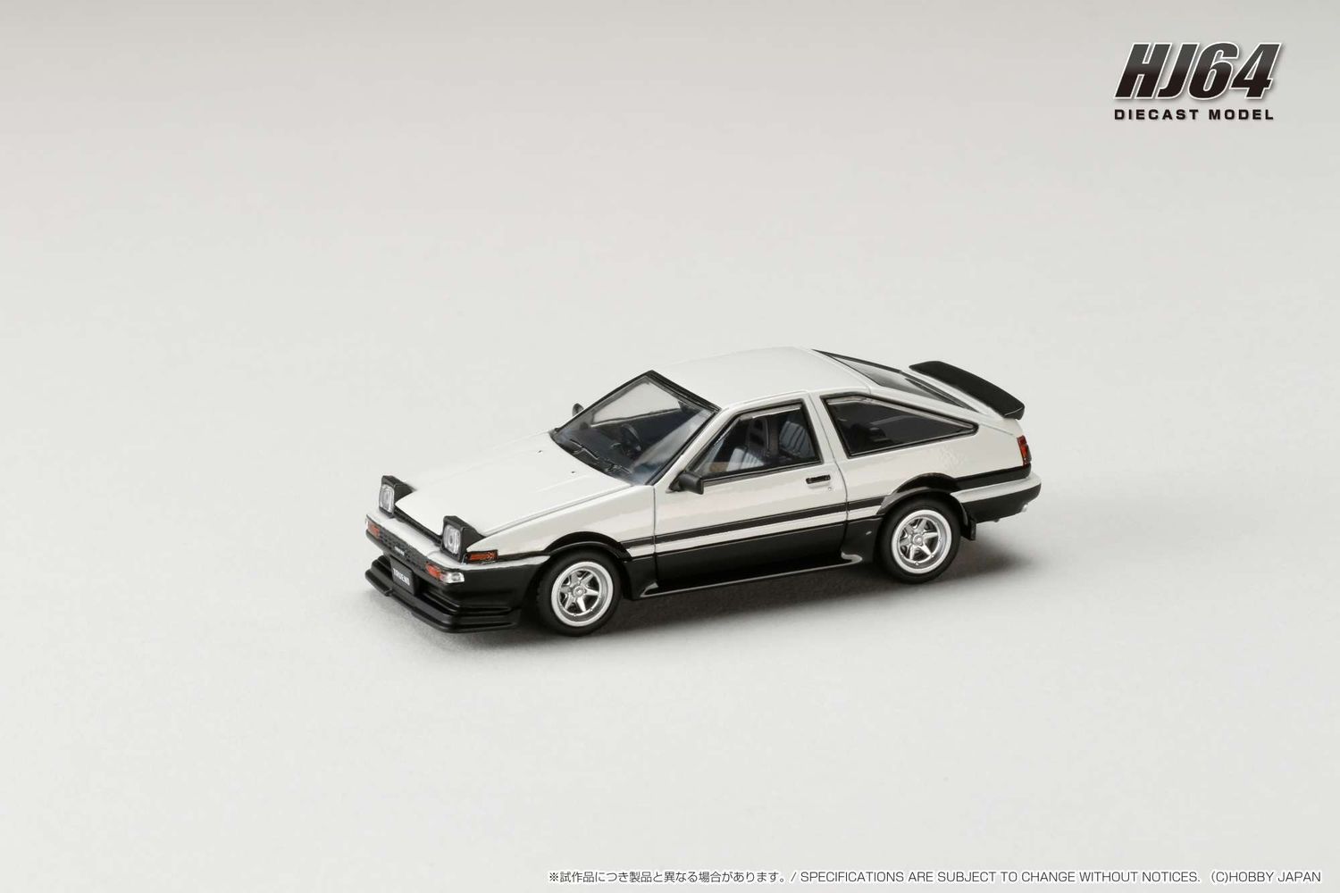 1:64 Hobby Japan - Toyota Sprinter Trueno Late Version JDM Style, white/black