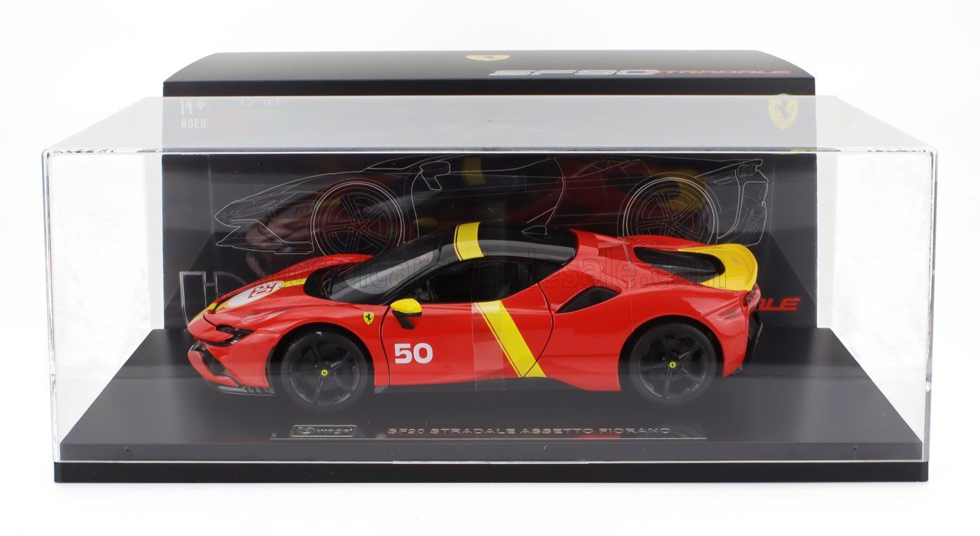 1:18 Bburago Deluxe Version - Ferrari SF90 Stradale Hybrid 1000hp #50 24h Le Mans Livery