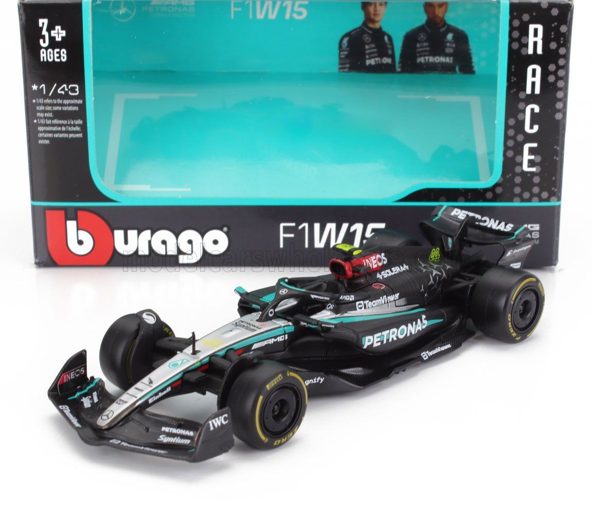 1:43 Bburago - Mercedes GP F1 W15 EQ Performace Team AMG Petronas Motorsprt #44 Season 2024 Lewis Hamilton