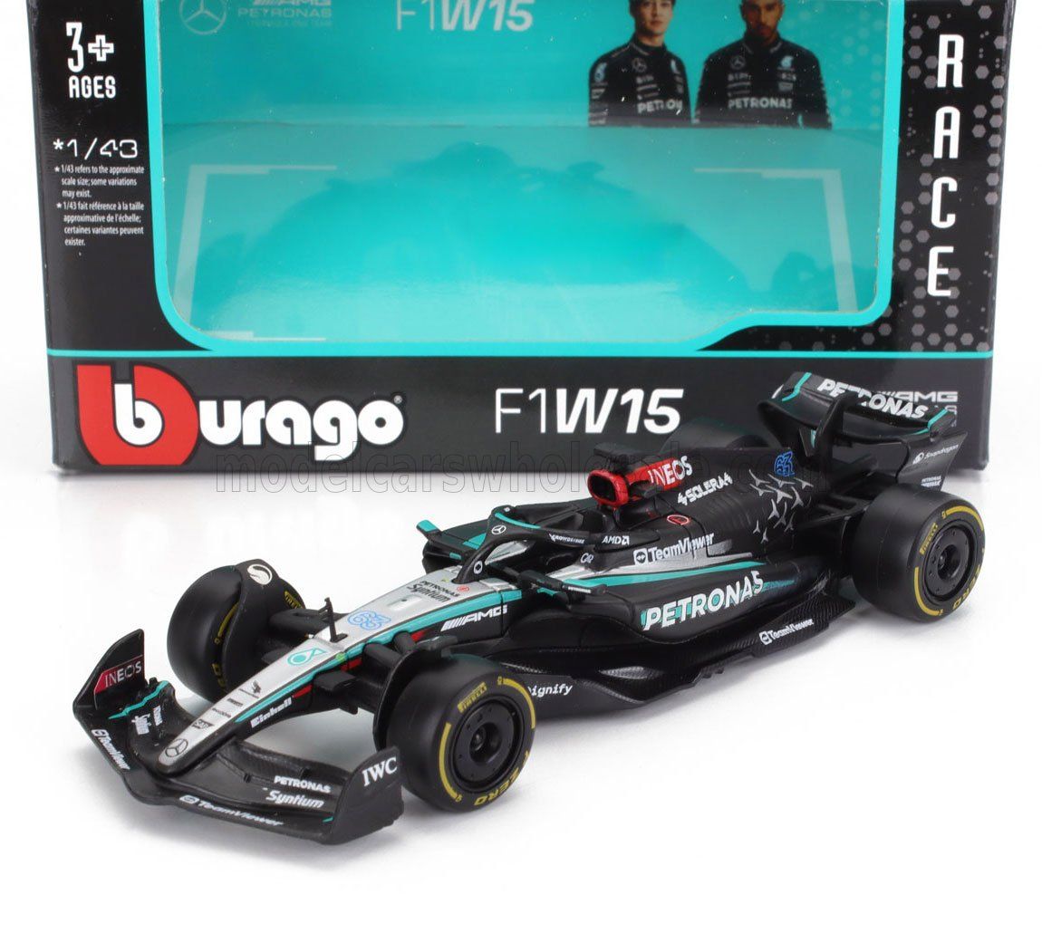 1:43 Bburago - Mercedes GP F1 W15 EQ Performace Team AMG Petronas Motorsprt #63 Season 2024 George Russel