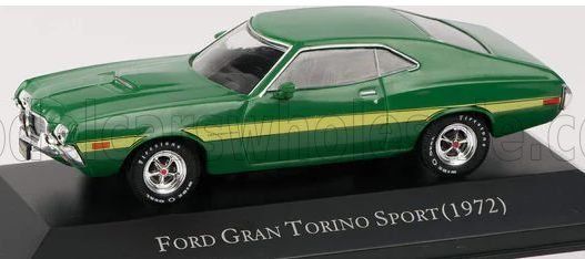1:43 De Agostini - FORD GRAN TORINO SPORT COUPE 1972 Green