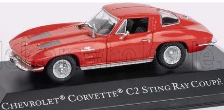 1:43 De Agostini - CHEVROLET - CORVETTE STINGRAY C2 COUPE 1963 RED