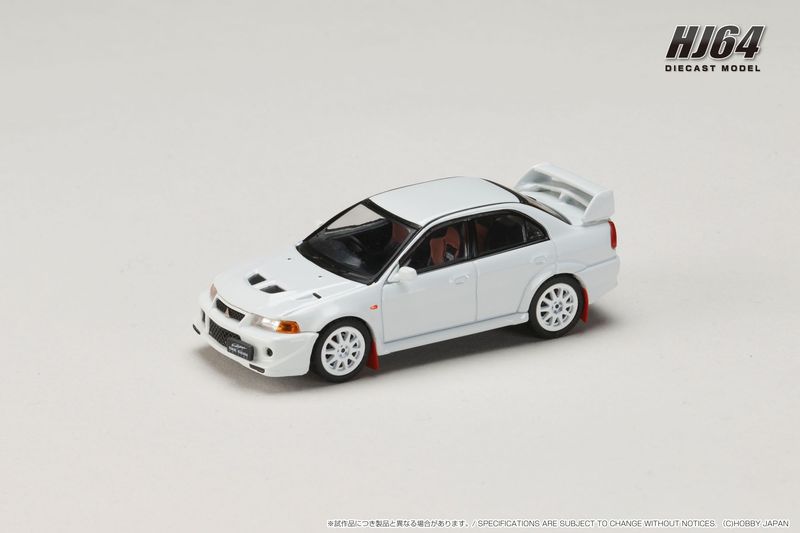 1:64 Hobby Japan - 2000 Mitsubishi Lancer GSR Evolution 6 (T.M.E.) (CP9A) with Mud flap, scortia white 1:64 Hobby Japan - 2000 Mitsubishi Lancer GSR Evolution 6 (T.M.E.) (CP9A) with Mud flap, scortia white
