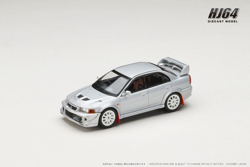 1:64 Hobby Japan - 2000 Mitsubishi Lancer GSR Evolution 6 (T.M.E.) (CP9A) with Mud flap, satellite silver (M) 1:64 Hobby Japan - 2000 Mitsubishi Lancer GSR Evolution 6 (T.M.E.) (CP9A) with Mud flap, satellite silver (M)