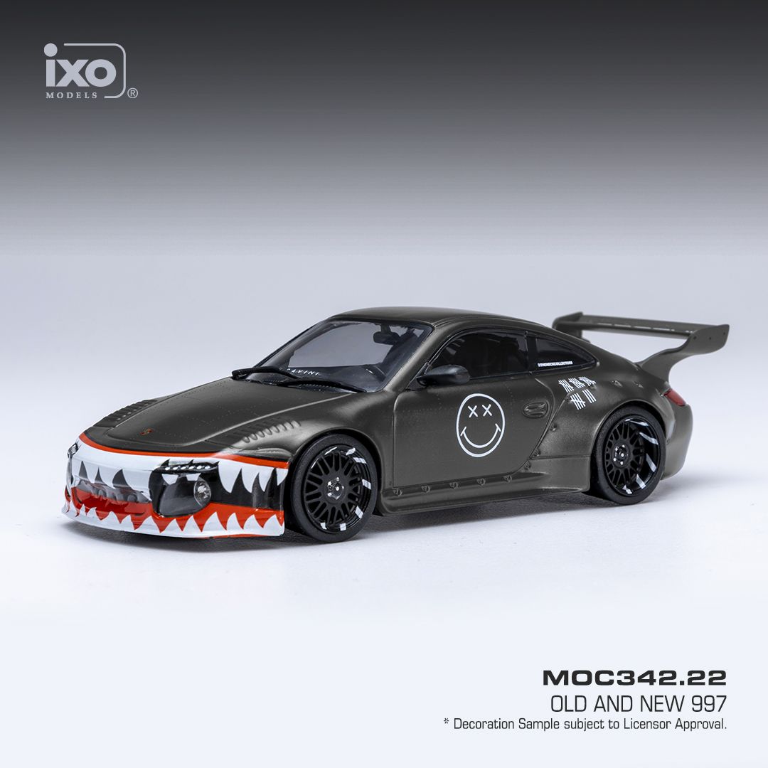 1:43 Ixo - Porsche 911 (997) Old & New, grau, 2020
