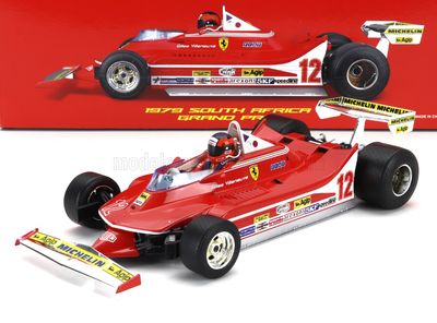 1:18 Bburago - Ferrari F1 312T4 #12 Winner South Africa GP Kyalami 1979 G. Villeneuve 1:18 Bburago - Ferrari F1 312T4 #12 Winner South Africa GP Kyalami 1979 G. Villeneuve