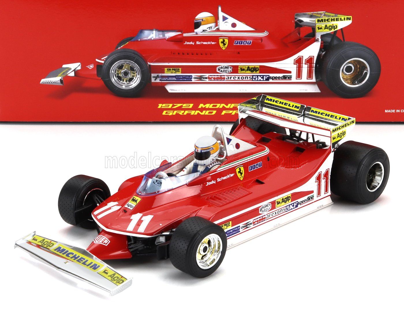 1:18 Bburago - Ferrari F1 312T4 Short Tail #11 Winner Monaco World Champion GP 1979 J. Schecker