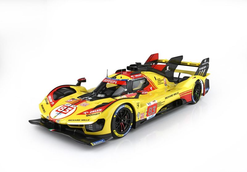 1:12 BBR - Ferrari 499P car n. 83 - Le Mans 2024 drivers Kubica Ye Shwartzman 1:12 BBR - Ferrari 499P car n. 83 - Le Mans 2024 drivers Kubica Ye Shwartzman