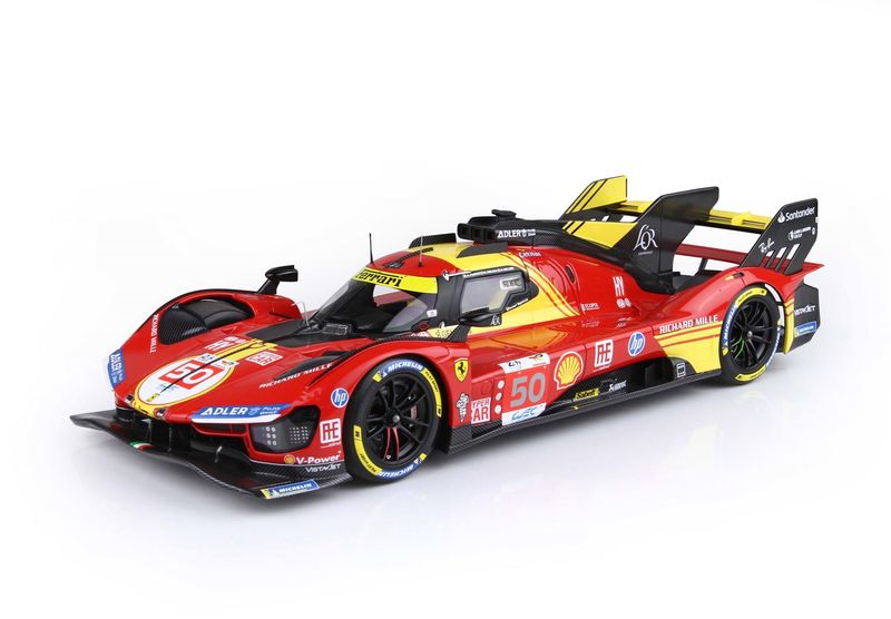 1:12 BBR - Ferrari 499P car n. 50 - Winner Le Mans 2024 drivers Fuoco Nielsen Molina 1:12 BBR - Ferrari 499P car n. 50 - Winner Le Mans 2024 drivers Fuoco Nielsen Molina