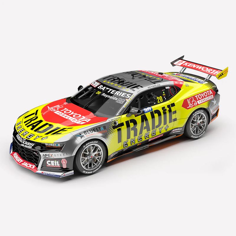 1:43 Authentic Collectables - Tradie Energy Racing #20 Chevrolet Camaro ZL1 - 2025 Repco Supercars Championship Season - Driver: David Reynolds 1:43 Authentic Collectables - Tradie Energy Racing #20 Chevrolet Camaro ZL1 - 2025 Repco Supercars Championship Season - Driver: David Reynolds