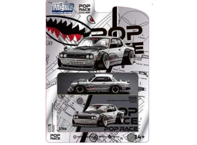 1:64 Pop Race Limited - Nissan Skyline GT-R V8 Drift *Hakosuka* *Enigma Exclusive* 1:64 Pop Race Limited - Nissan Skyline GT-R V8 Drift *Hakosuka* *Enigma Exclusive*